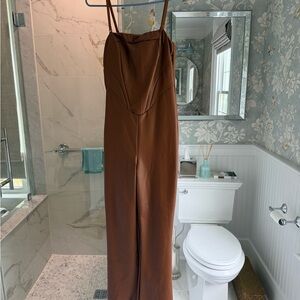 Elegant Brown Jumpsuit
